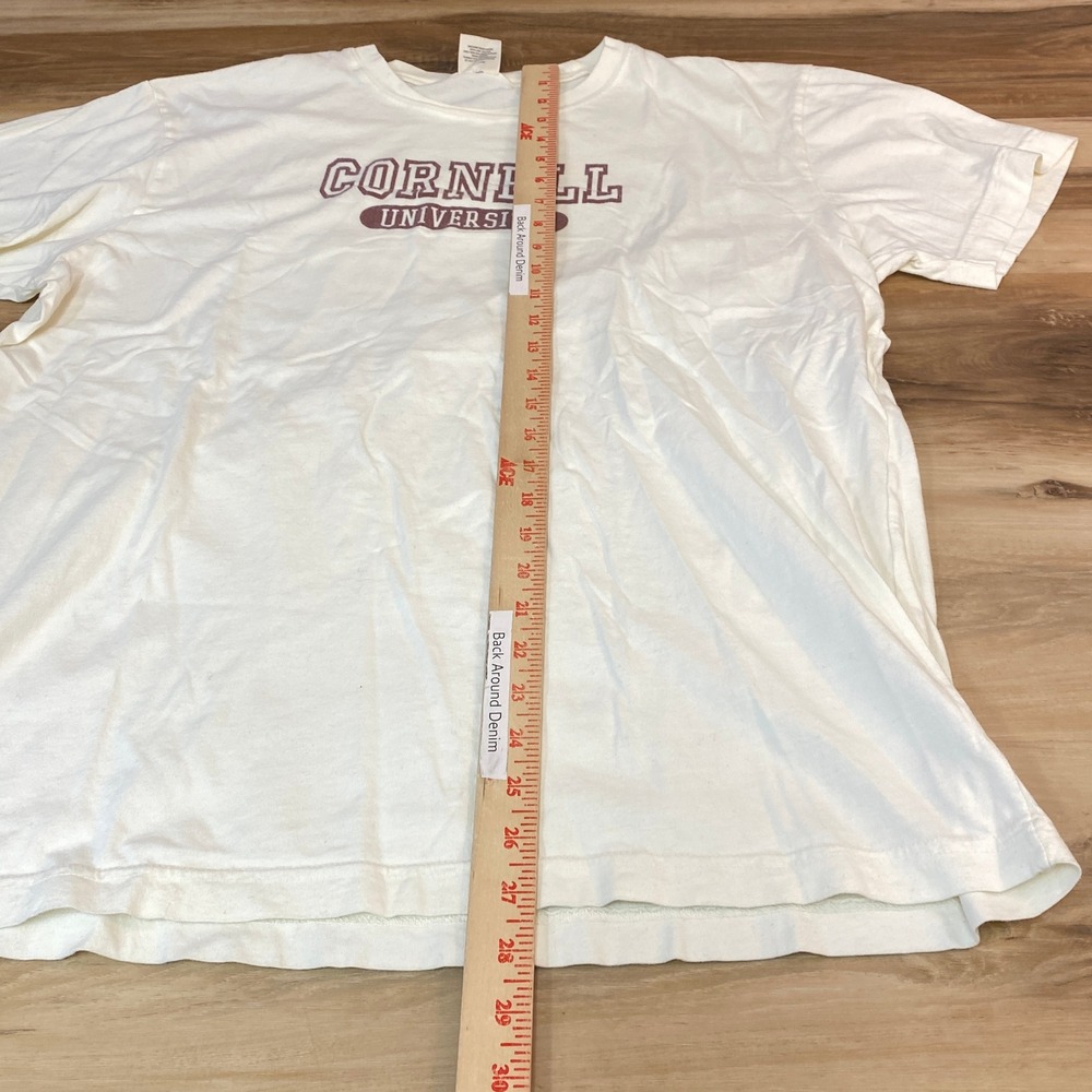 Vintage Cornell University T-Shirt Mens XL White Short Sleeve Cotton - Picture 4 of 7